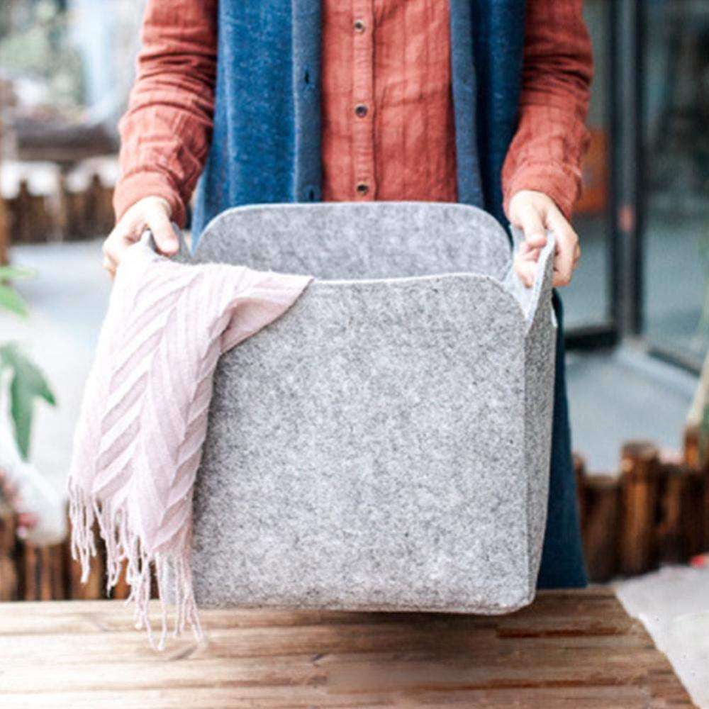 Felt Laundry Storage Basket