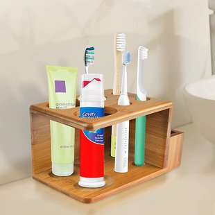 Bamboo Toothbrush Holder